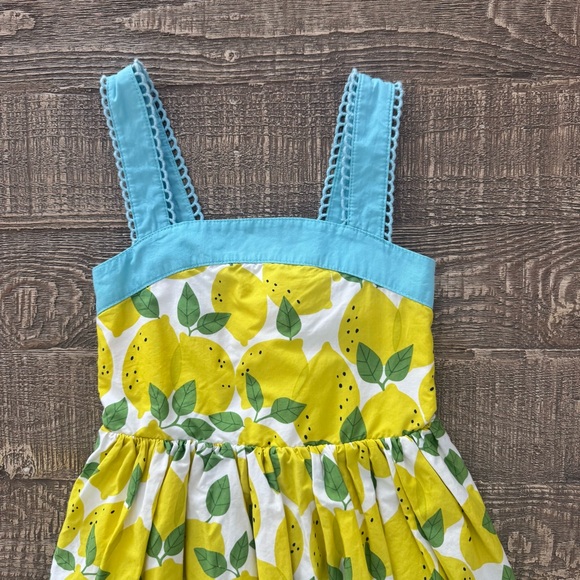 Mini Boden Lemon Print Dress 4/5 - Picture 3 of 9